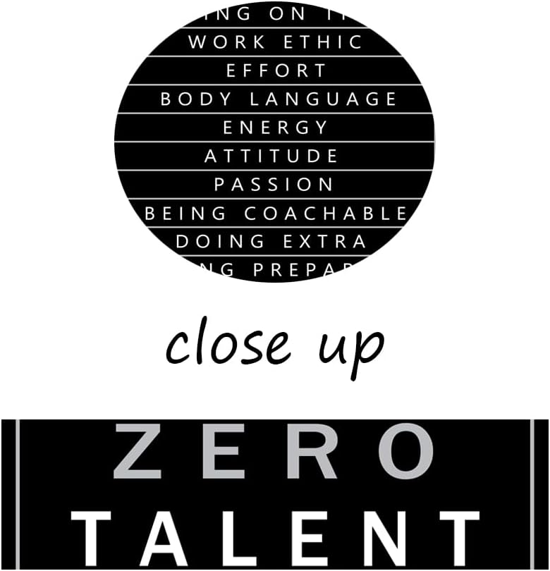 Inspirational Office Wall Art Ten Things That Require Zero Talent Quotes Wall Decor Motivational Positive Posters Artwork Living Room Home School Gym Decor Framed Ready to Hang[30" W X 40" H]