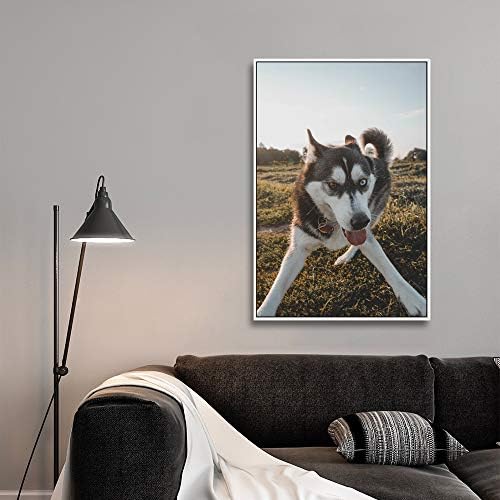 NWT Custom Framed Canvas Prints with Your Photo for Pets, Personalized Canvas Wall Art for Living Room, Bedroom - 24x36 inches