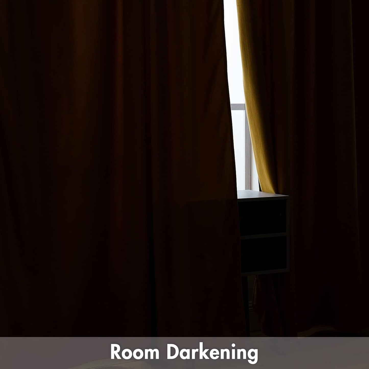 MIULEE Mustard Yellow Velvet Curtains Thermal Insulated Blackout Curtain Fall Drapes for Bedroom Living Room Darkening 63 Inches Long Curtains Panels Rod Pocket Set of 2