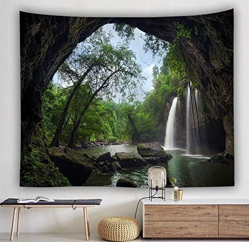 Llamazing Forest Tapestry - Home Decor Landscape for Living Room & Bedroom - Magic Tapestry Curtain (Waterfall, 90.5''L70.8''W) XGXL