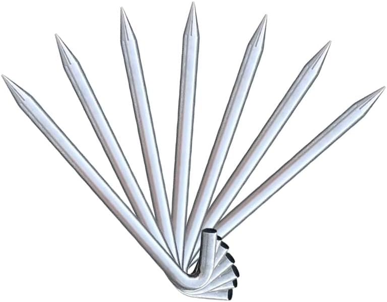 Steel Tent Stakes Heavy Duty Ground Stake, Metal Stakes to Anchor Commercial Inflatables, Outdoor Camping Canopy, Fence, Garden Tent Accessories, 1" Diameter x 18" Length, 4 Pack