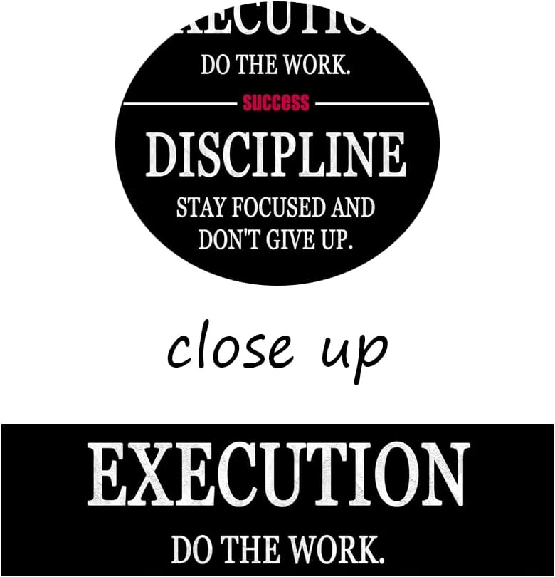 Motivational posters Formula for Success is VISION EXECUTION DISCIPLINE Inspirational Wall Decor Printed Canvas Poster for Company Office Bedroom Living Room Framed Ready to Hang[30" W X 40" H]