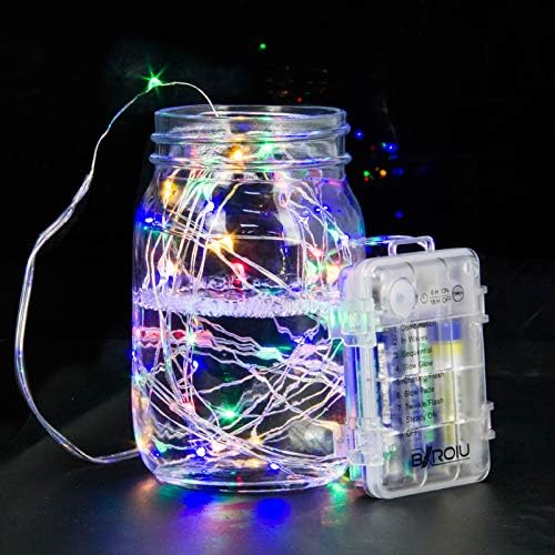 4 x Fairy Lights Battery Operated 8 Lighting Modes,50LEDs,16.4Ft/5 Meters Silver Wire String Lights,Timer Function,and Remote Control.for Christmas,Party,Wedding,Decorative Lighting