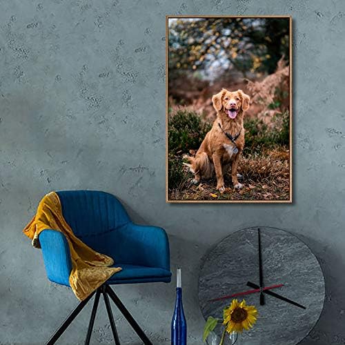 NWT Custom Framed Canvas Prints with Your Photo for Pets, Personalized Canvas Wall Art for Living Room, Bedroom - 16x24 inches