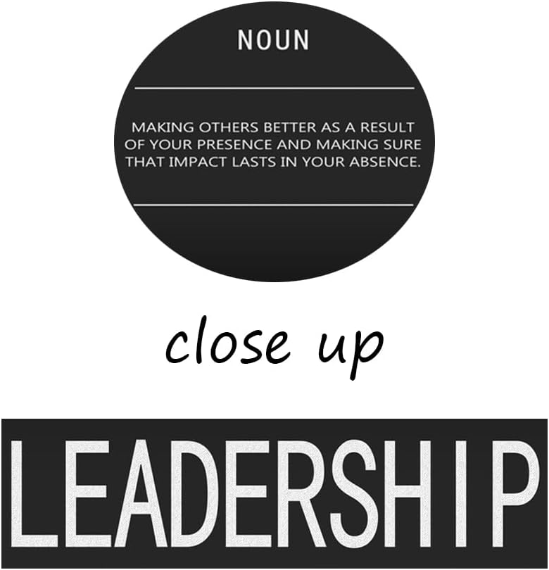 Inspirational Wall Art Painting Prints on Canvas Motivational Pictures Leadership Noun Inspiring Entrepreneur Quotes Posters Decor Artwork Office Home Living Room Decor Wood Framed[12" W X 18" H]