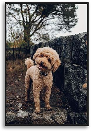 NWT Custom Framed Canvas Prints with Your Photo for Pets, Personalized Canvas Wall Art for Living Room, Bedroom - 24x36 inches