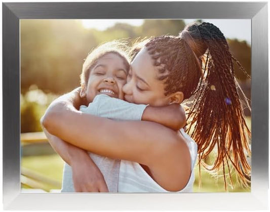 Custom Canvas Prints with Your Photos – Personalized Picture To Canvas Wall Art, Perfect for Home Decor, Gifts & Keepsakes, Ready to Hang (30" L x 40" W x .75”D, Metallic Silver)