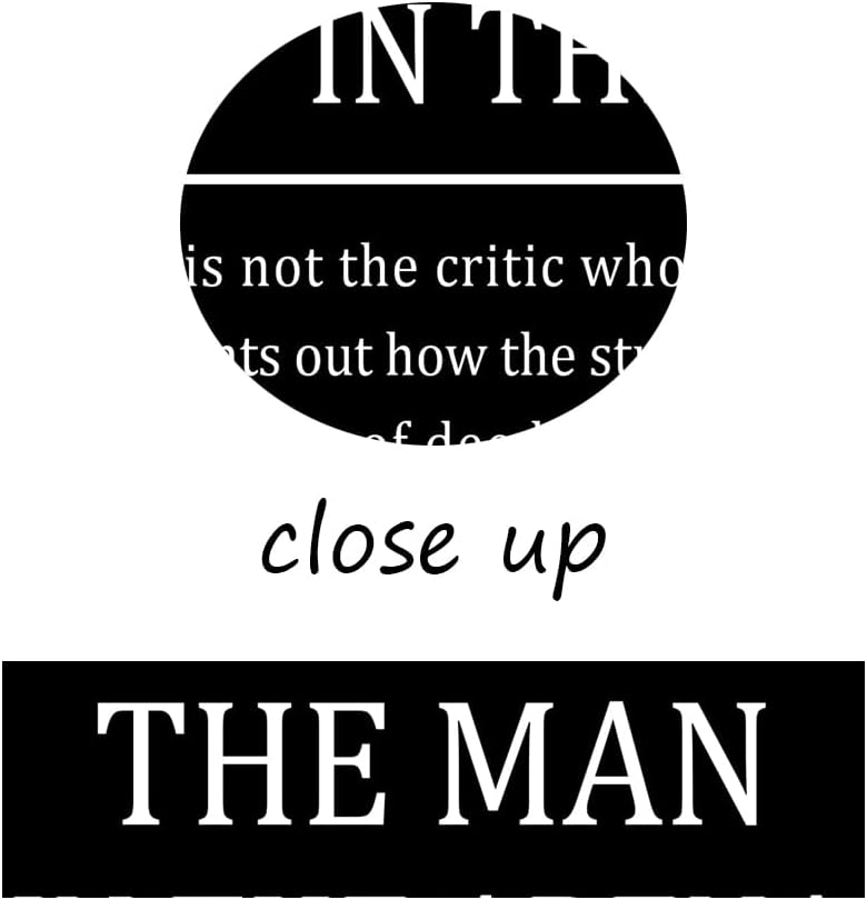 Motivational Poster The Man In The Arena Inspirational Canvas Wall Art Theodore Roosevelt Quotes Canvas Prints Artwork for Living Room Home Decor Painting Stretched and Framed [18''Wx 24''H]