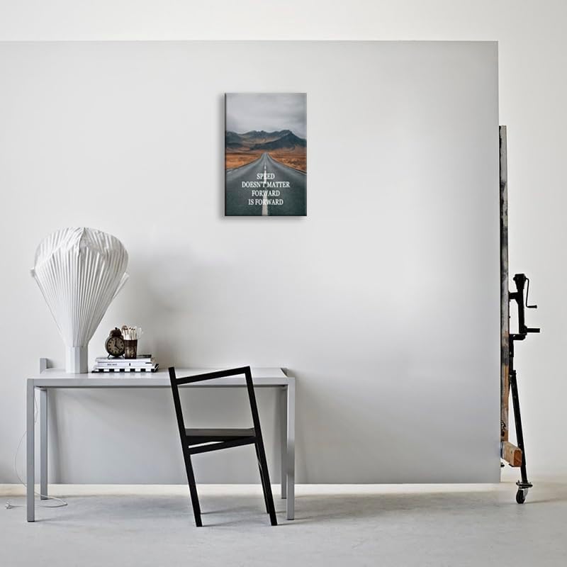 Motivational Wall Art About Perseverance Inspirational Wall Decor Printed Canvas Poster Modern Artwork for Office Bedroom Living Room Gym Framed Ready to Hang [12" W X 18" H]