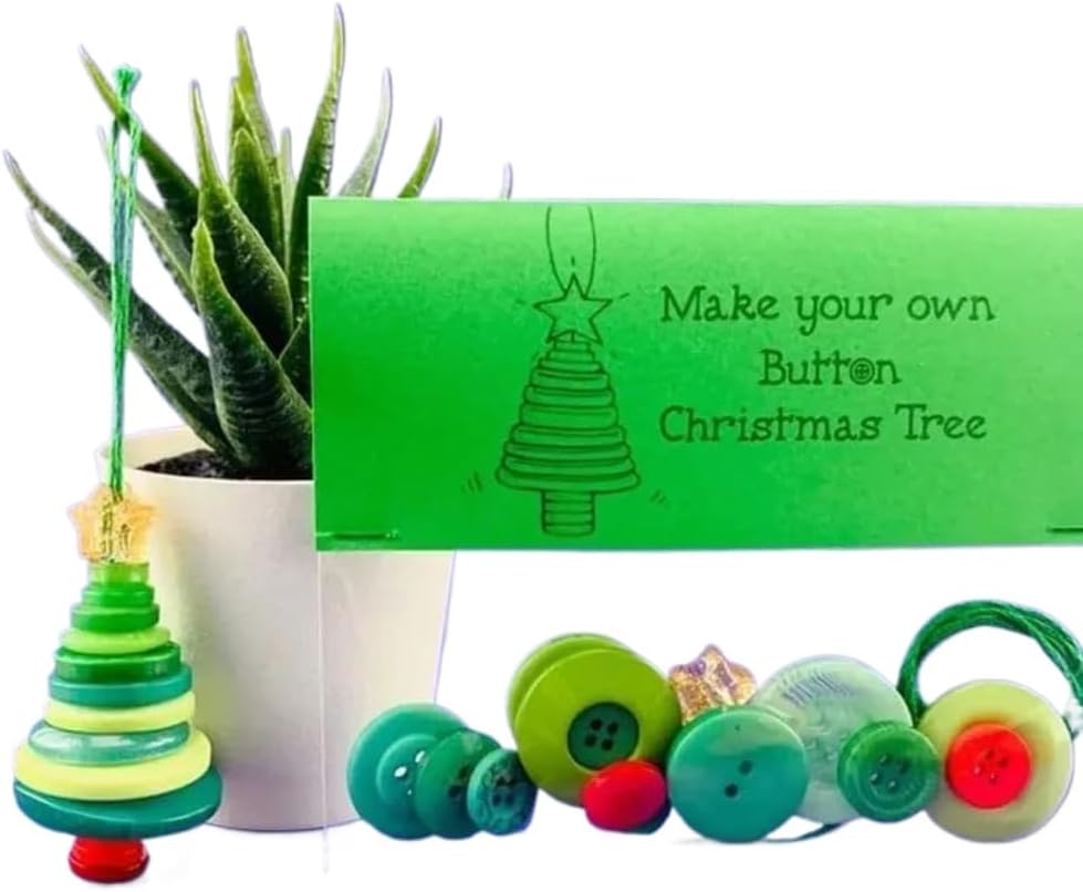 DIY Christmas Button Ornament Making Set - Snowman/Santa/Angel, Fun Holiday Craft Kit for All Ages, Ideal Xmas Tree Hanging Decor & Festive Gifts (6pcs-B)