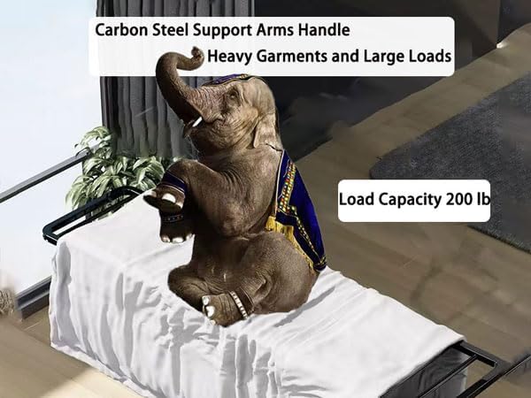 Mimiblack Heavy Duty Clothes Drying Rack Foldable with Wheels, 71'' Extra-Thick Metal Laundry Dryer Stand, 27 Rods Free-Standing for Indoor/Outdoor Windproof Use - Large Size