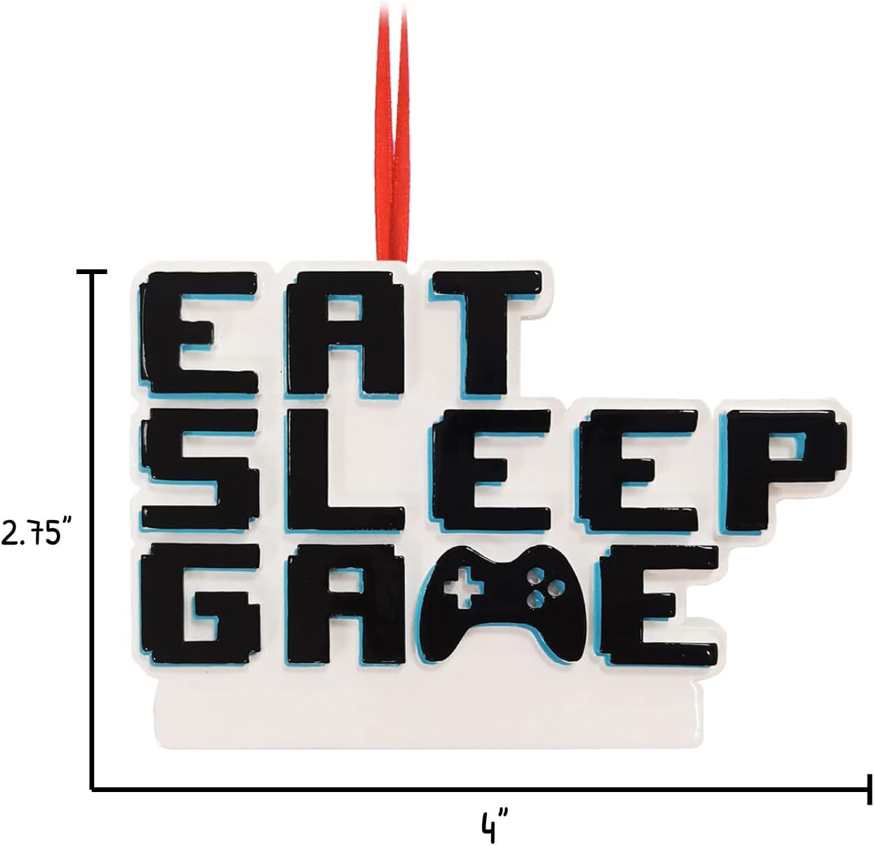 Ornaments by Elves Personalized Video Game Ornament - Controller Ornament, Gamer Ornaments for Christmas Tree, Nerdy Ornaments, Computer Eat, Sleep, Free Customization