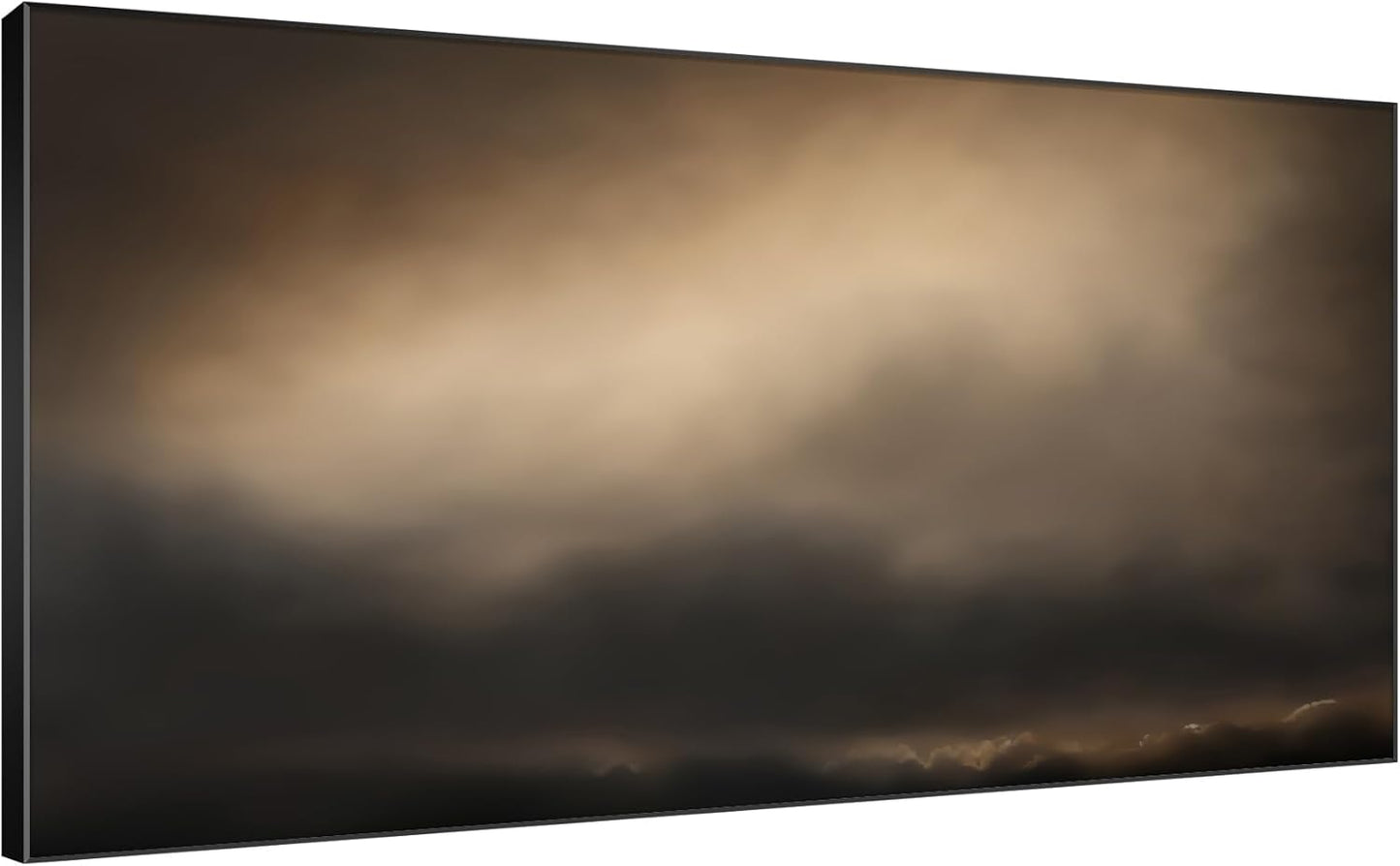 SIGNWIN 24"x46" Extra Large Framed Wall Art Golden Sunset Cloud, Moody Sky Scene for Home Living Room Bedroom Decor (Frame Assembly Required)