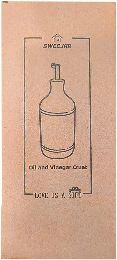 Sweejar Ceramic Olive Oil Dispenser Bottle, Opaque Oil Cruet Protects Oil to Reduce Oxidation, Suitable for Storage Oil, Vinegar, Coffee Syrups & Other Liquids, Pack of 1, 15.5 Fl Oz (Black)