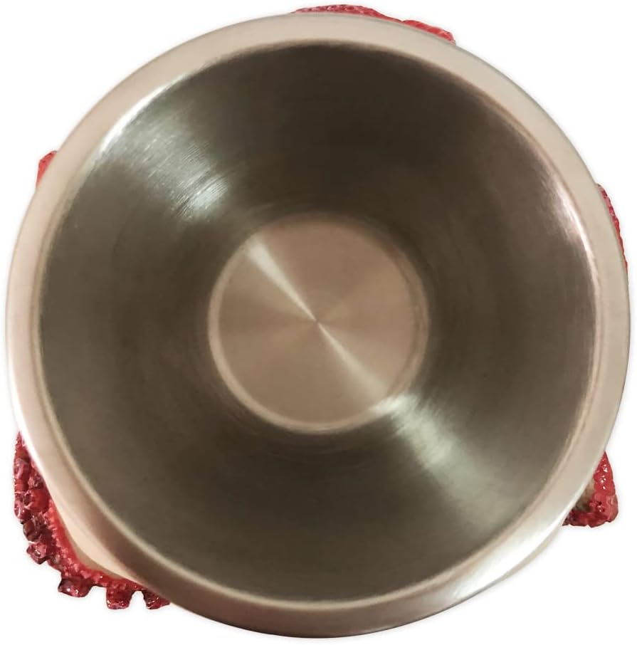 Skull Goblet Chalice Wine Cups Medieval Chalice Skull Cup Stainless Steel 3D Whisky Shot Glasses Realistic Resin Octopus Tentacle Beverage Halloween Drinking Cup Novelty