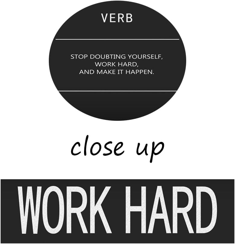 Inspirational Wall Art Motivational Entrepreneur Quotes Posters Work Hard Verb Canvas Painting Inspirational Pictures Prints Artwork Modern Home Decor for Living Room Gym Office Framed[12" W X 18" H]