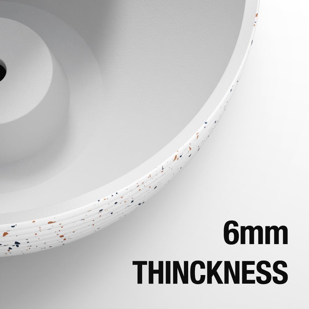 Line Pattern 10 Inch Hanging Planter for Indoor Outdoor Plants, 2 Pack Round Hanging Pots for Plants (White + Speckled White)