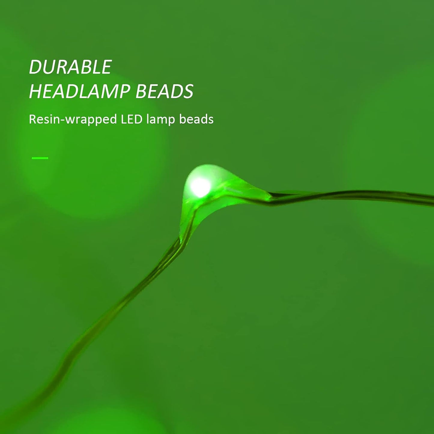 Mini St. Patrick's Day Fairy Lights Battery Operate, 2 Pack Copper Wire 3*AAA Battery Powered Led Starry Fairy String Lights for Bedroom, Christmas, Party, Wedding, Decoration(5m/16ft Green)