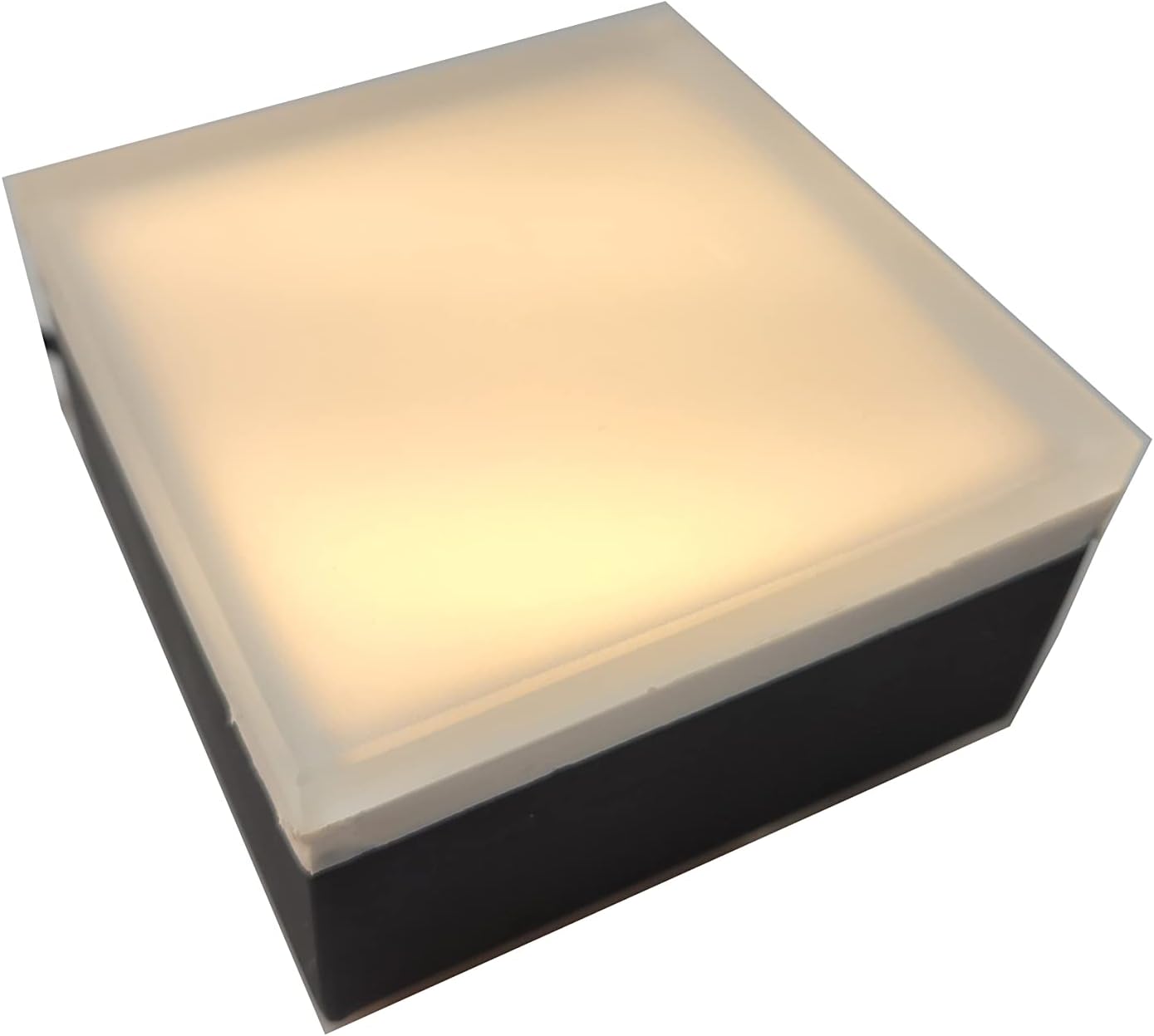 LUMENGY Paver Light 8×8 Inch (7.87 inch X 7.87 inch), Warm White Glare-Free Illumination for Driveways, Pathways, Pool Deck & Patios, 2700K Warm White, 12V AC/DC, Waterproof & Drive-Over Rated