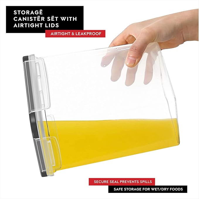 Cereal Containers Storage 3 Pack 135 fl. oz Cereal Dispenser Countertop, Airtight Food Storage Containers for Pantry Organization and Storage, Bpa-free Cereal Storage Container with Marker & Labels