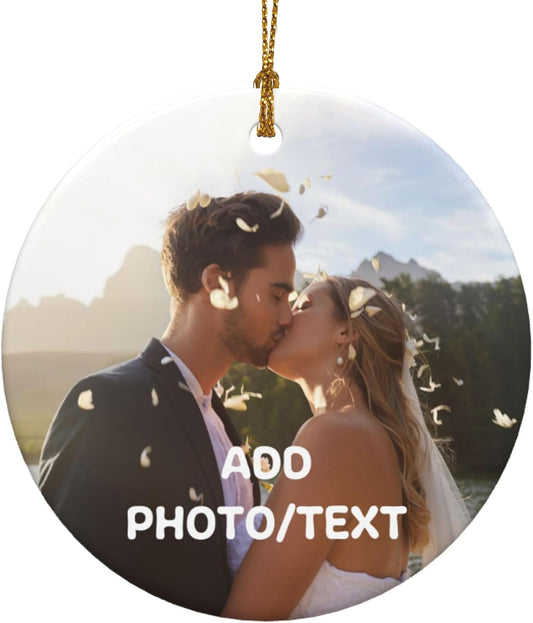 Personalized Christmas Ornaments 2025 Custom Ornament Xmas Photo Ornament Customized Gifts Round