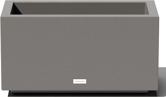 Veradek Block Series Long Box Planter - Large Rectangular Planter for Indoor or Outdoor Patio/Porch | Durable All-Weather Use with Drainage Holes | Modern Décor for Tall Plants, Flowers or Shrubs