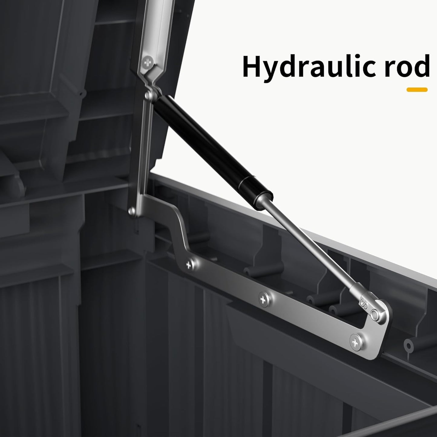 180 Gallon Outdoor Storage Box Waterproof Lockable Resin Deck Box Large, Patio Storage Bin for Pool Accessories Cushion Furniture, Garden Tools, UV-Resistant Outside Delivery Black