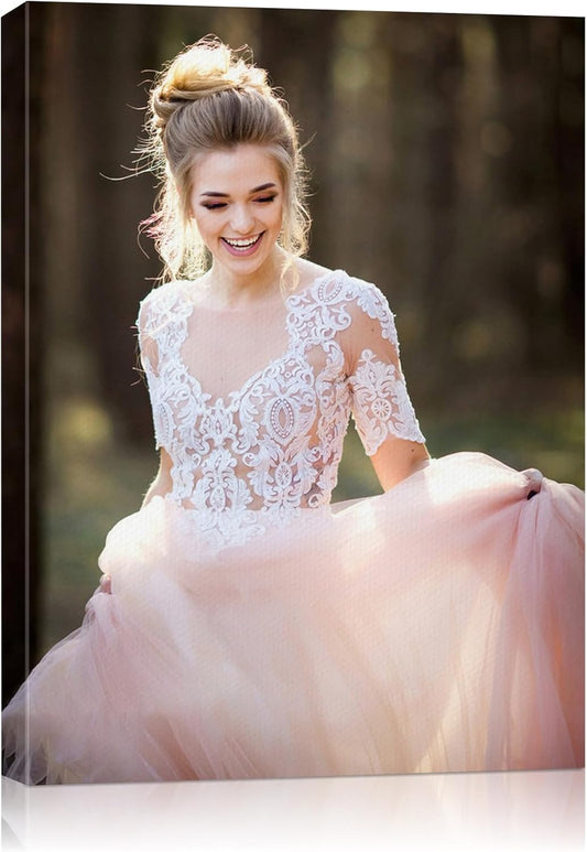 AbcCustomize Custom Canvas Wall Art with Your Photos, Custom Canvas Wall Art for Bedroom, Living Room, Farmhouse Decor, Personalized Gifts