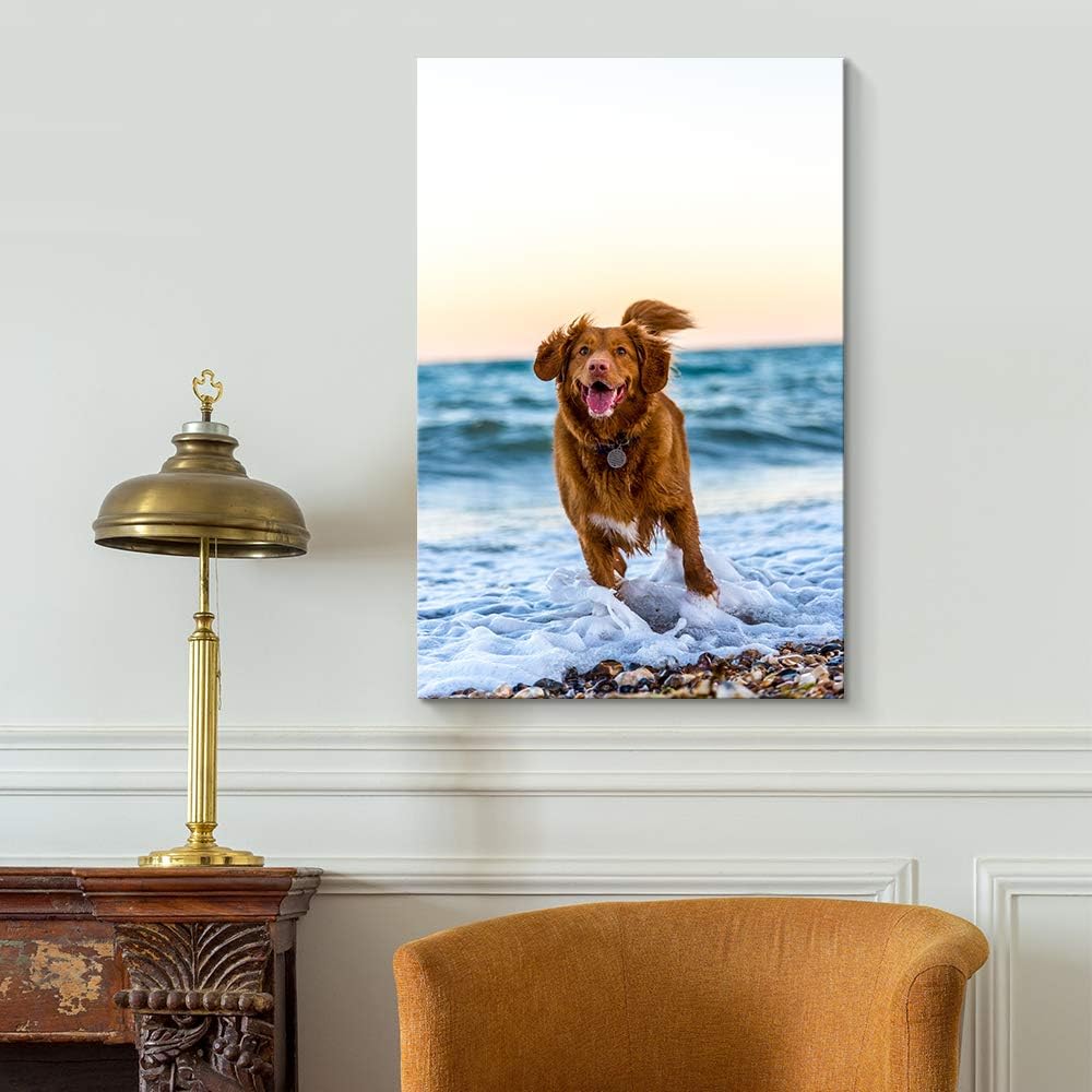 NWT Custom Canvas Prints with Your Photos for Pet/Animal, Personalized Canvas Pictures for Wall to Print Framed 24x16 inches
