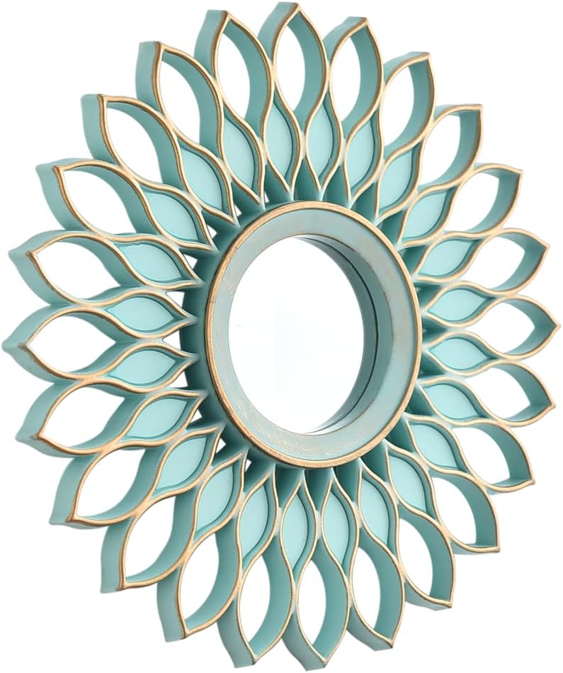 Small Round Decorative Mirrors Pack of 3 for Room & Home | Green Circle Mirrors Modern Wall Decor Gifts for Women & Moms