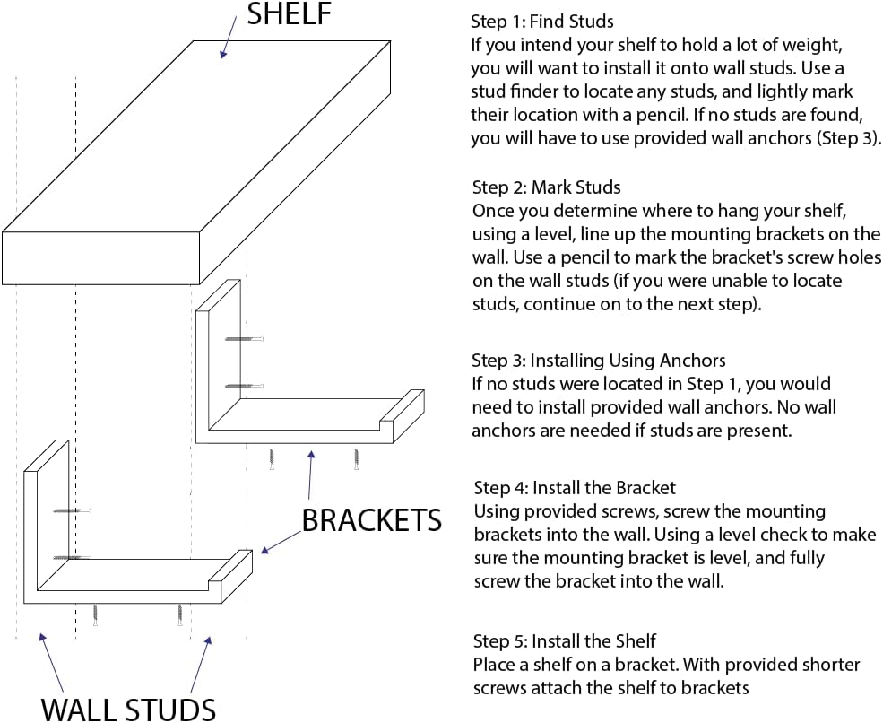 Rustic Shelves with J-Brackets Set of 2, Industrial Shelf, Kitchen Shelves, Solid Wood, Decorative Wall Storage, Heavy Duty, URBANDI (Provincial, 12Wx12D)