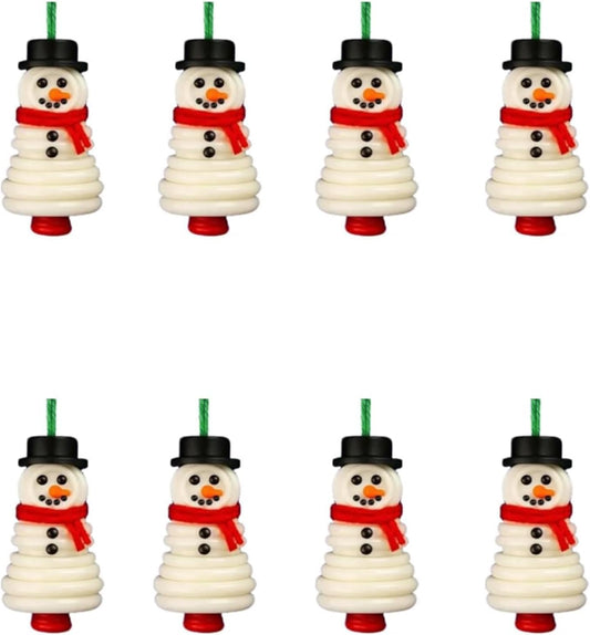 DIY Christmas Button Ornament Making Set - Snowman/Santa/Angel, Fun Holiday Craft Kit for All Ages, Ideal Xmas Tree Hanging Decor & Festive Gifts (8pcs-D)