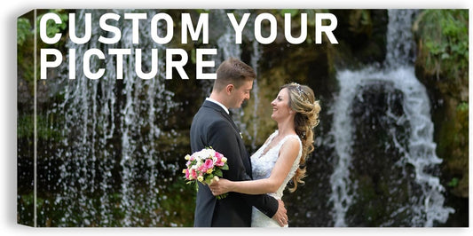 xzartdiy Custom Canvas Prints with Your Photos - Personalized Picture Print Customized Gifts for Family Home Office Wall Art Decor, Wrapped Canvas 48x24inch