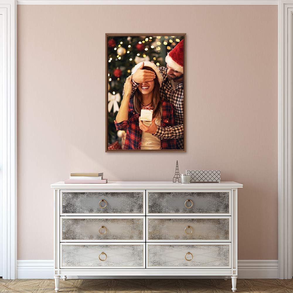 wall26 Framed Custom Canvas Wall Art for Living Room, Bedroom Canvas Prints for Home Decoration Ready to Hang - 16"x24", Natural Frame