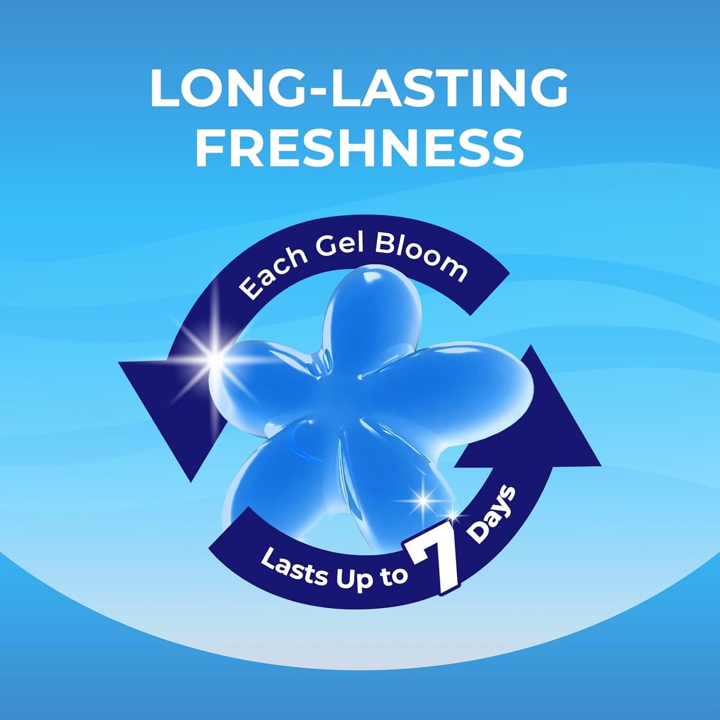 Toilet Gel Stamp - 8 Packs Toilet Bowl Cleaner Gel with Automatic Click, Freshener for Toilet Maintenance, 3.4oz, 6 Month Supply (Ocean)