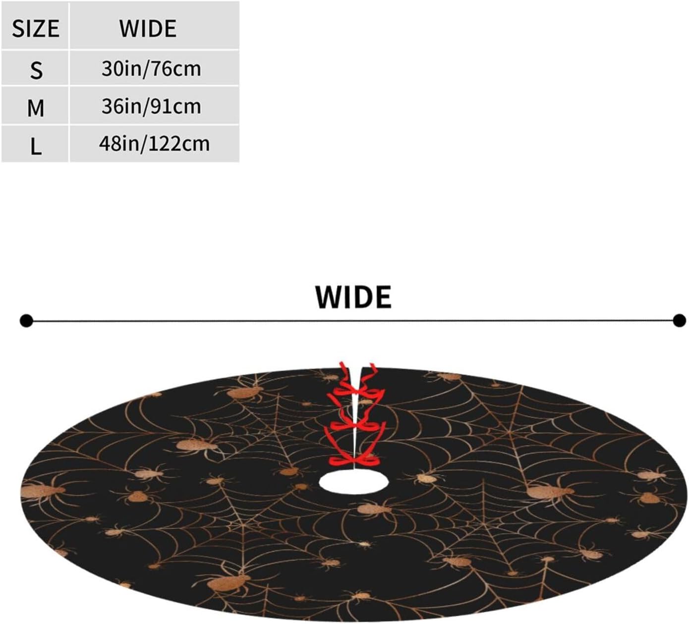 Christmas Tree Skirt,Gold Spider Web Xmas Tree Skirt Rustic Farmhouse Tree Skirt for Christmas Decor Xmas Holiday Home Party Decorations48