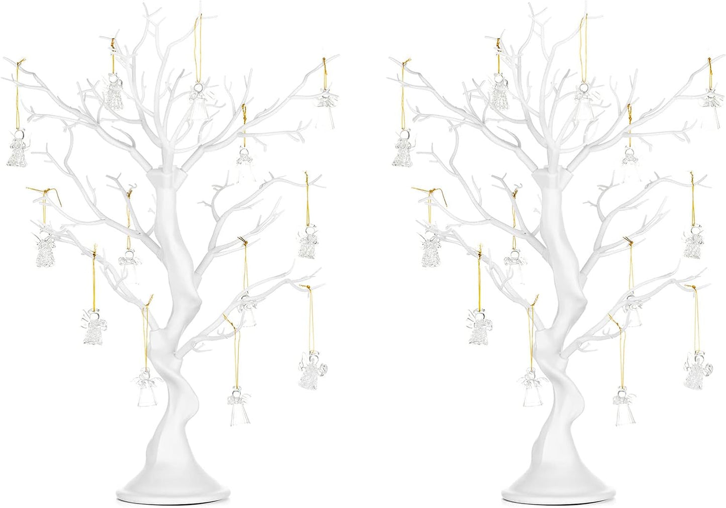 Nuptio Artificial Trees Decorative Trees: 2 Pcs White Twig Trees 22.8in Tall Halloween Decorations Wedding Centerpiece for Tables Fake Easter Tree for Christmas Thanksgiving Birthday Party Decor