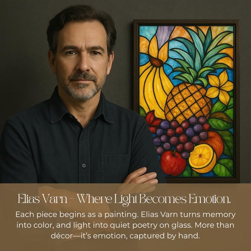 Rectangle Evil Eye Suncatchers for Windows, Stained Glass Window Hangings,Hand-Painted Glass Panel Perfect for Home Décor