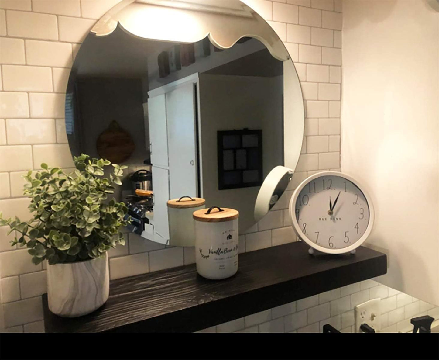 joelsantiques 36 Inch Wooden Floating Shelves for Wall - 36x8x2 in - Made of Natural Wood - Heavy Duty Rustic Wall Shelves - Made in USA - Perfect for Living Room, Kitchen - Mocha