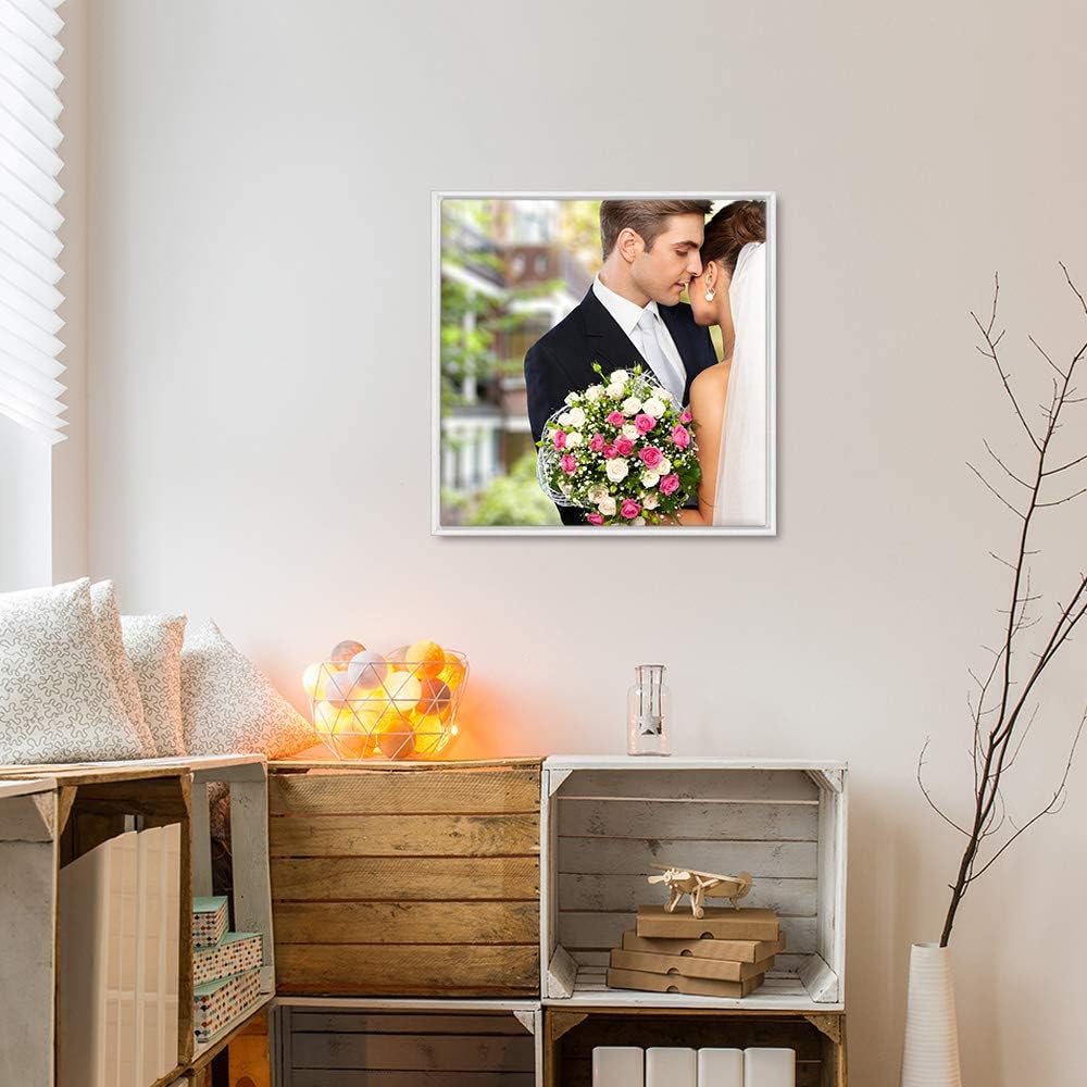 wall26 Framed Custom Canvas Wall Art for Living Room, Bedroom Canvas Prints for Home Decoration Ready to Hang - 16"x16", White Frame