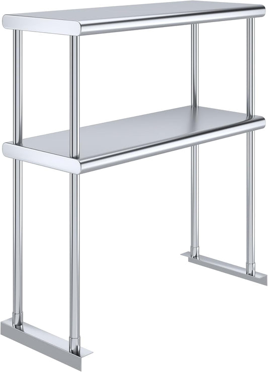 AmGood Double OverShelf Stainless Steel NSF - Many (30" Long x 12" Deep)