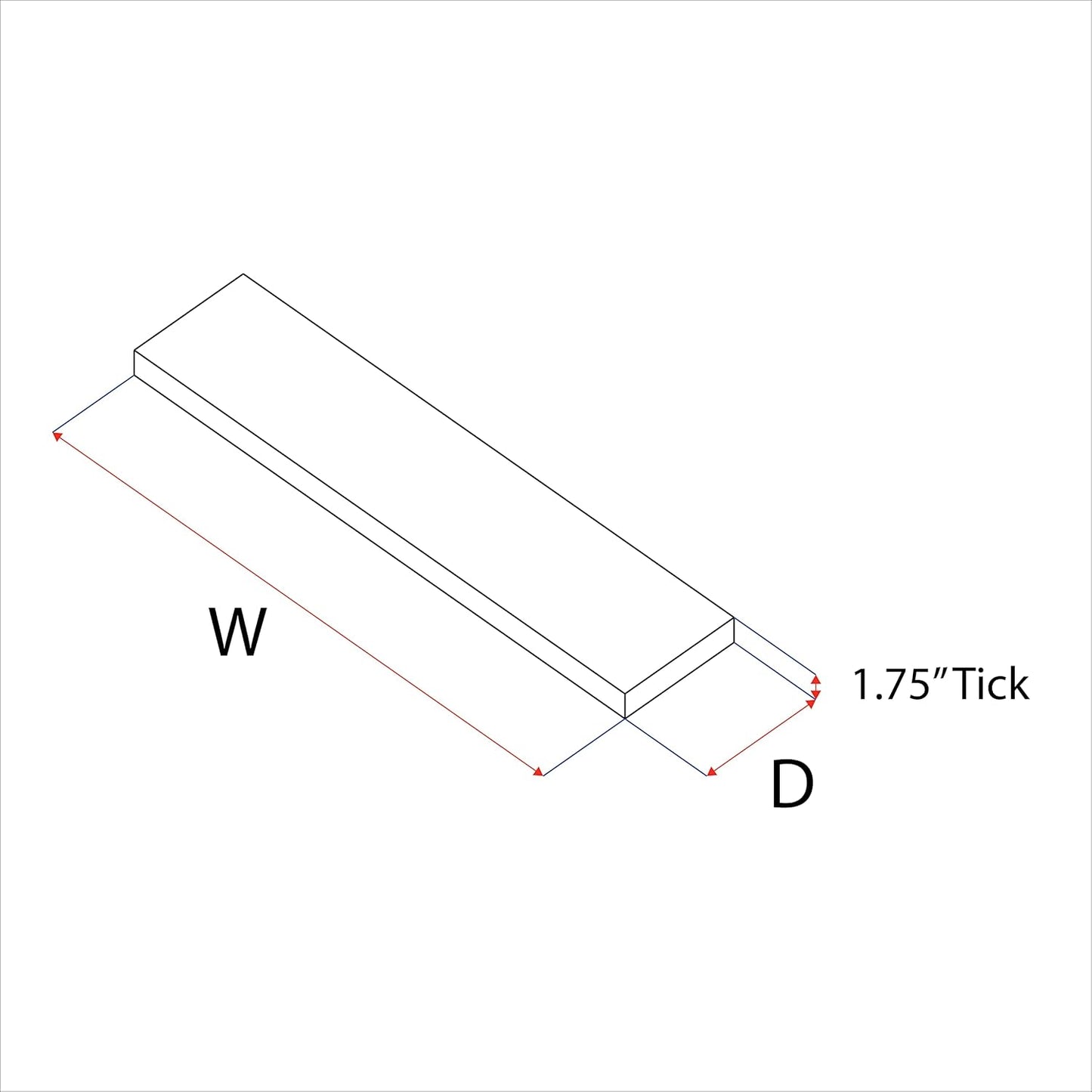 URBANDI, Rustic Floating Shelves, Set of 2, Hidden Bracket, Solid Wood, Heavy Duty, Wall Mounted Shelves, (Grey, 24Wx10D)