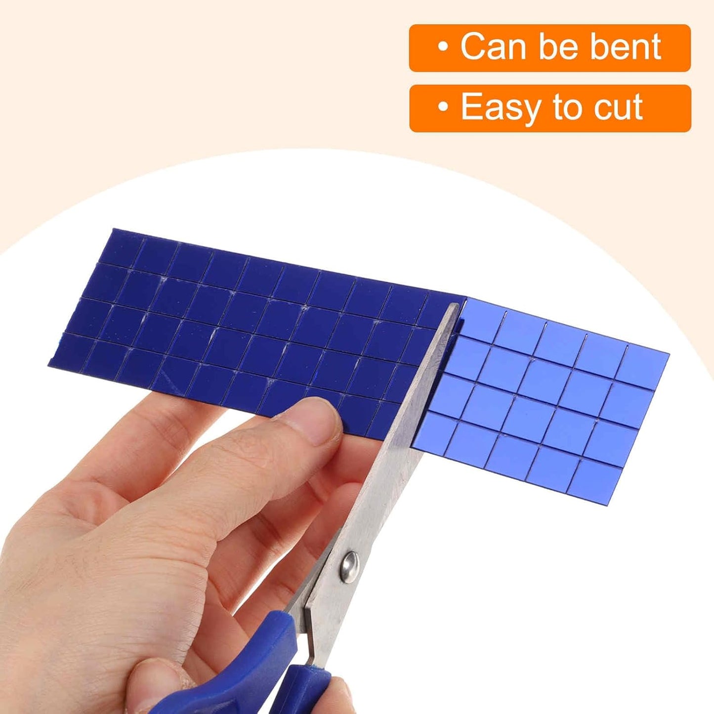 HARFINGTON 8 Sheet 3840 Pieces Self Adhesive Mirror Mosaic Tiles 5x5mm Small Square Mirror Tiles Sticker Disco Ball Stickers Mini Glass Tiles for DIY Craft Party Home Decoration, Black