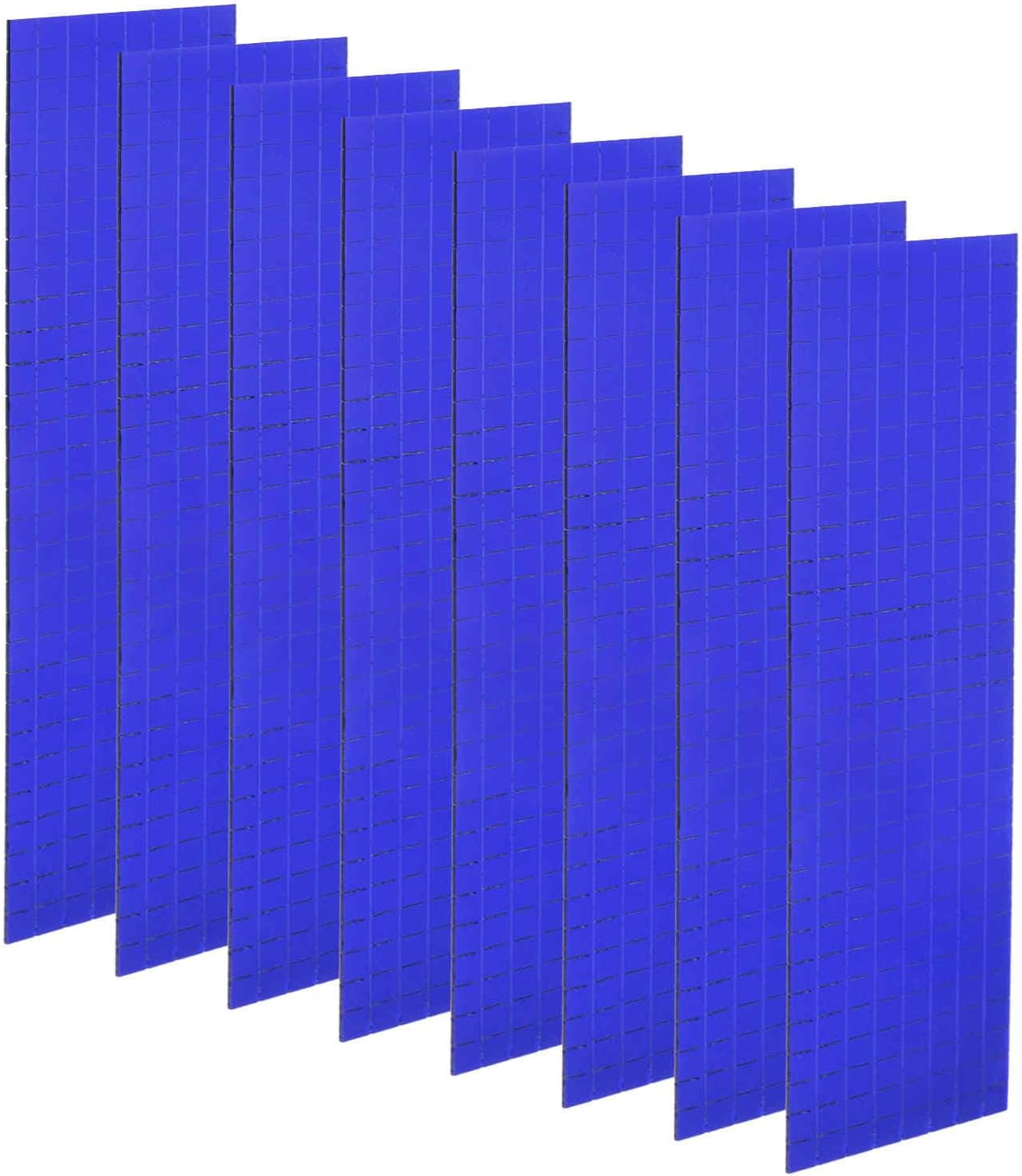 HARFINGTON 8 Sheet 3840 Pieces Self Adhesive Mirror Mosaic Tiles 5x5mm Small Square Mirror Tiles Sticker Disco Ball Stickers Mini Glass Tiles for DIY Craft Party Home Decoration, Blue