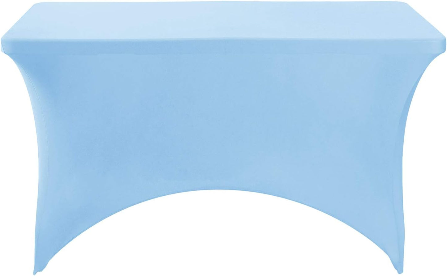 Spandex Table Cover for 4FT or 6ft or 8ft Table Universal Fitted Stretch Tablecloth for Party, Banquet, Wedding and Events-Blue Mist
