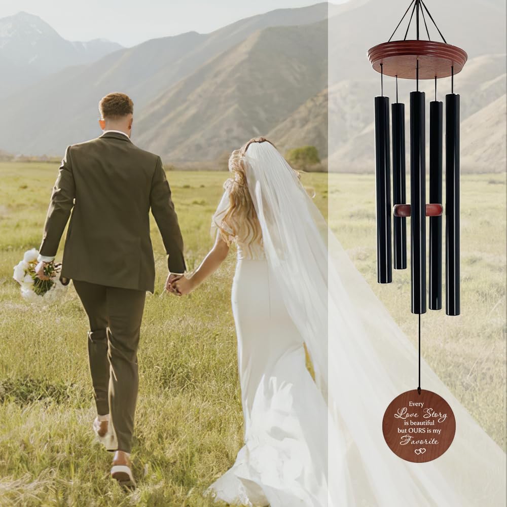 ASTARIN Personalized Wind Chimes Outdoor Deep Tone,35'' Customized Memorial WindChimes for Loss of Loved One,Melody Wind Chime Unique as Sympathy Gift,Home Décor for Garden