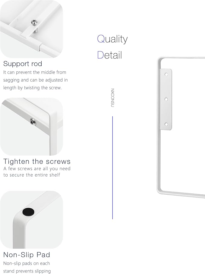 Nxconsu Cabinet Shelf Expandable Height Adjustable Shelf Organizer Riser for Kitchen Cabinet Pantry Cupboard Under Sink Countertop Organization Storage Space Saver Stackable Heavy Duty Metal White XL