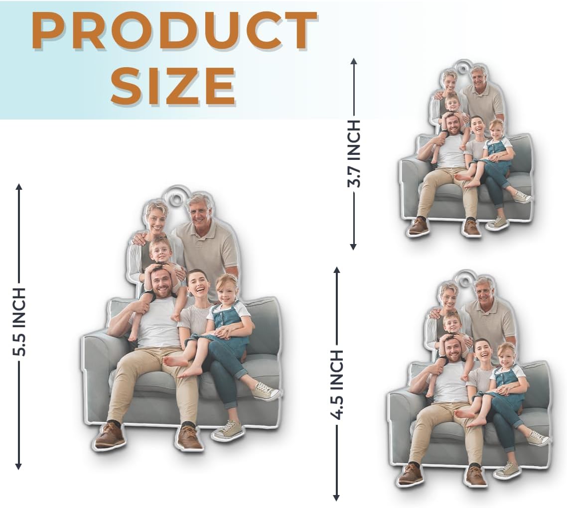 Pawfect House Personalized Christmas Ornament with Picture, Custom Christmas Ornament Gifts for Family, Personalized Photo Gifts for Mom Dad Kid, Funny Ornaments with Family Photo, Xmas Decorations