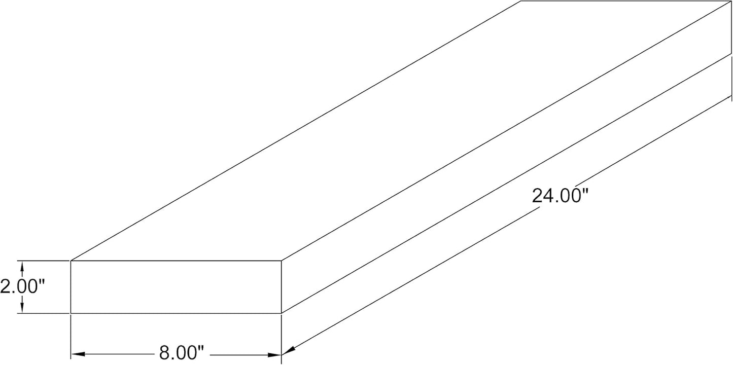 joelsantiques 24 Inch Wooden Floating Shelves for Wall - 24x8x2 in - Made of Natural Wood - Heavy Duty Rustic Wall Shelves for Bedroom - Perfect for Living Room, Kitchen - Mocha