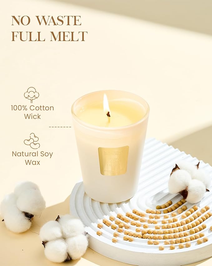 M&SENSE Puffy Cloud Dream Scented Candle Home Decor, Natural Soy Wax,4.1oz 60 Hours Long Lasting Slow Burning, Aromatherapy Candle for Stress Relief